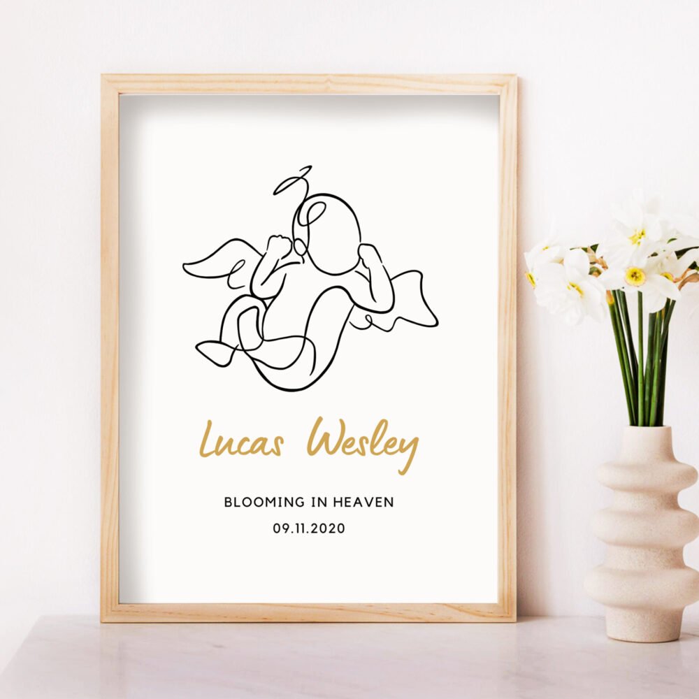 Angel Baby Wall Art Template