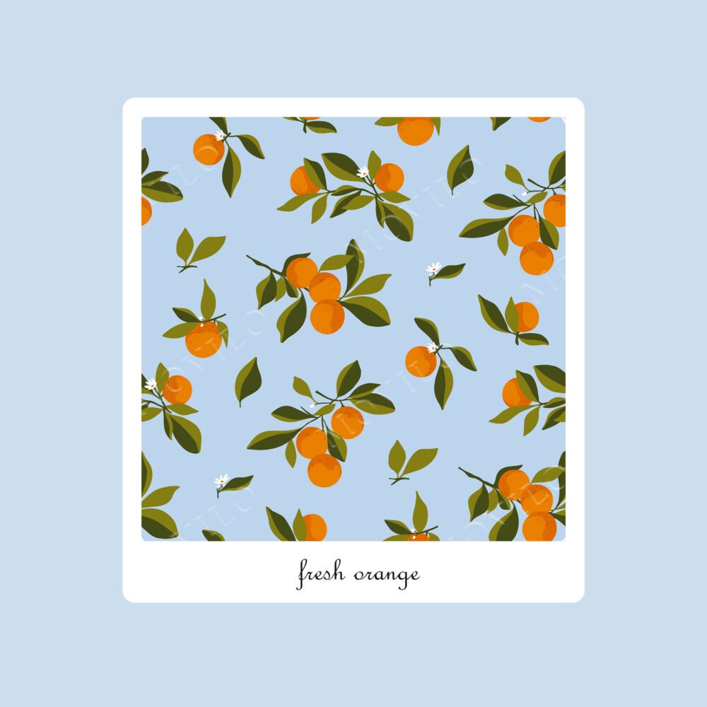 Fresh Orange Fruit Pattern