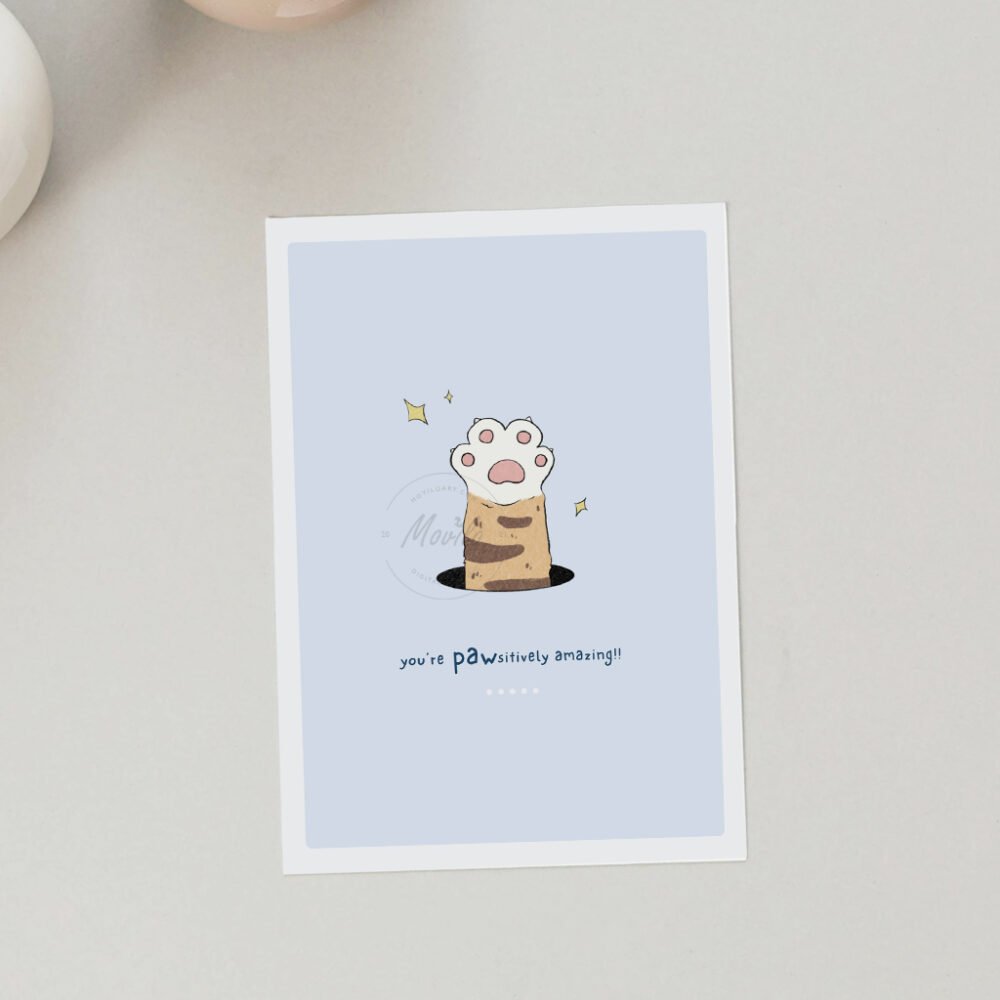 "You're Paw-sitively Amazing" Greeting Card Template